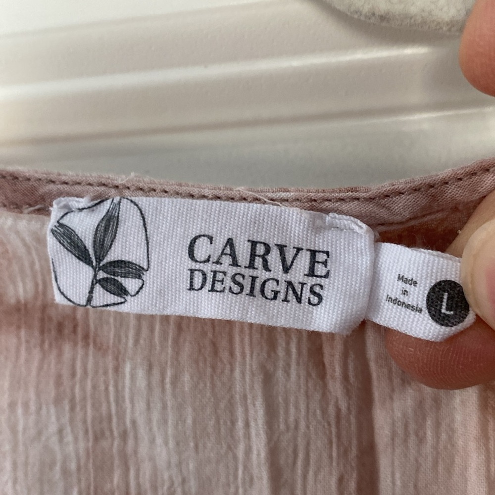 Carve Designs dusty pink cotton dress with pockets large - Picture 5 of 8